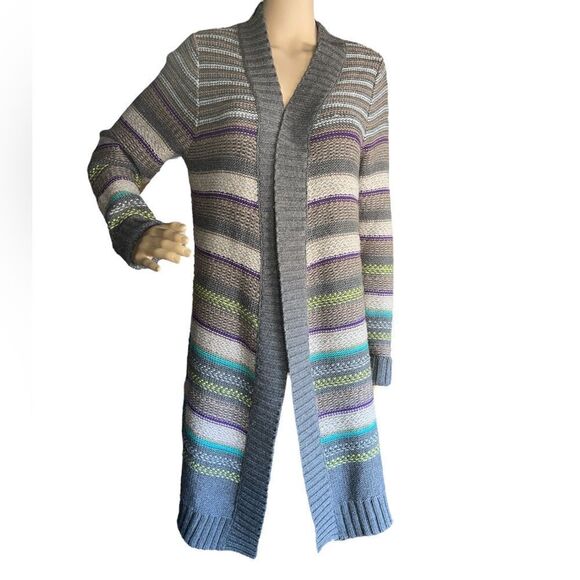 Old navy multiple color, striped cardigan - Picture 1 of 5